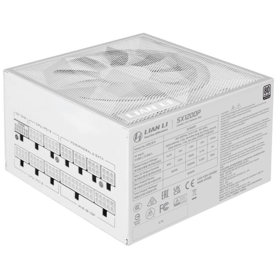 Power Supply Lian Li SX1200P White 1200W 80+ Platinum PCIe 5.1, ATX 3.1