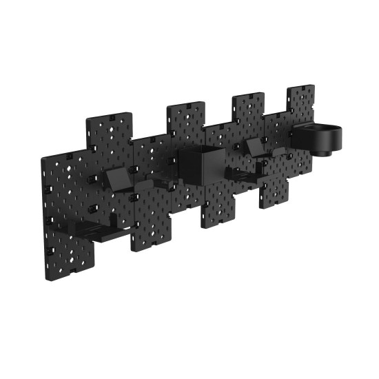 uRage Peg Board, Perforated Panel for Gaming, Modular Kit, Wall/Table Mounting, black