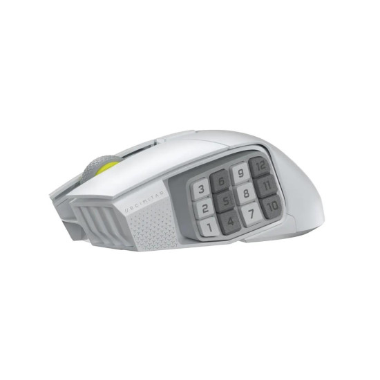 Геймърскa оптична мишка CORSAIR SCIMITAR ELITE WIRELESS SE White, 33000 DPI