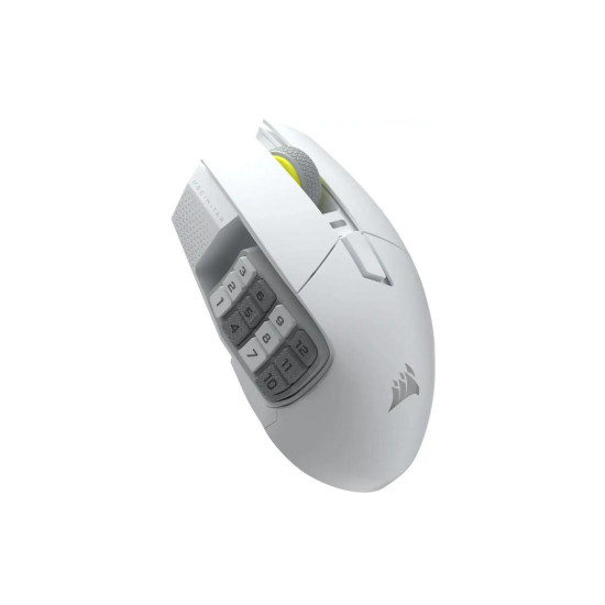 Геймърскa оптична мишка CORSAIR SCIMITAR ELITE WIRELESS SE White, 33000 DPI