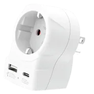 Skross 1500284E Travel adapter Europe to USA+1xUSB A/C, 20W
