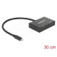 Delock Сплитер Display port 1.2 от mini Dsplay Port мъжко към 2 x HDMI 4K женско