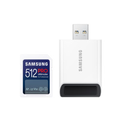 Memory card Samsung 512Gb PRO Ultimate SD Card Full-Size SDXC UHS-I , U3, V30, USB Adapter