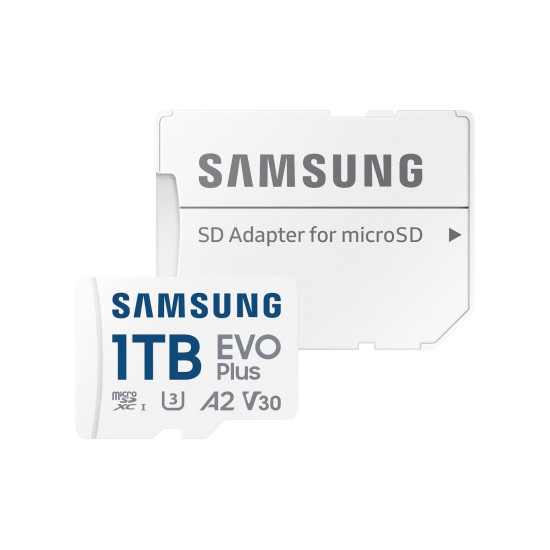 Memory card Samsung EVO+, 1 TB, mSD + Adapter, card microSDXC