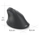 Hama “EWM-500R” Ergonomic Vertical Mouse, Radio, Optical, 7 Buttons, black