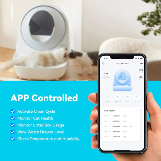 CatLink Самопочистваща се котешка тоалетна AI Cat Litter Box - PRO Ultra with AI camera