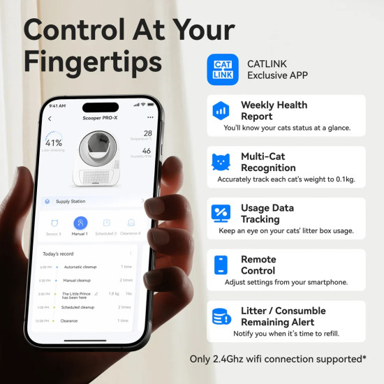 CatLink Самопочистваща се котешка тоалетна AI Cat Litter Box - PRO Ultra with AI camera