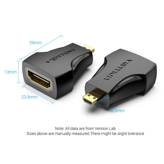 Vention Адаптер Adapter Micro HDMI M / HDMI F Black - AITB0