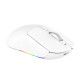 Ajazz професионална геймърска мишка AJ139 V2 MC - Wireless Gaming Mouse - 1K, Magnetic Charging Dock, White