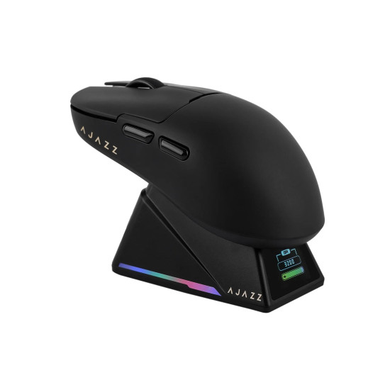Ajazz професионална геймърска мишка AJ159 APEX - Wireless Gaming Mouse - 8K, Magnetic Charging Dock, Black