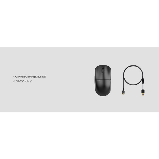 Pulsar професионална геймърска мишка Wired Gaming Mouse X2 Wired Size2 Black