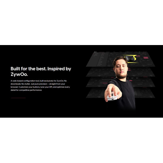Pulsar професионална геймърска мишка Wireless Gaming Mouse ZywOo The Chosen Mouse Size1 White 8K