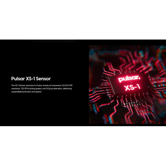 Pulsar професионална геймърска мишка Wireless Gaming Mouse ZywOo The Chosen Mouse Size1 Black 8K