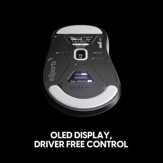 Pulsar професионална геймърска мишка Wireless Gaming Mouse Xlite v4 eS Size1 Black
