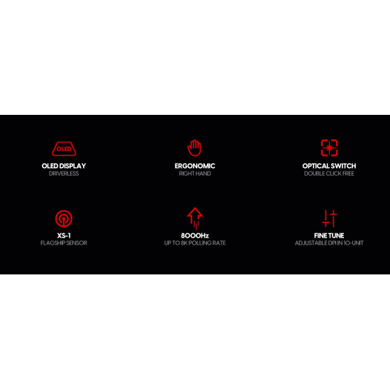 Pulsar професионална геймърска мишка Wireless Gaming Mouse Xlite v4 eS Size1 Black