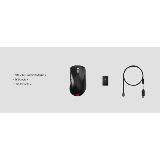 Pulsar професионална геймърска мишка Wireless Gaming Mouse Xlite v4 eS Size1 Black