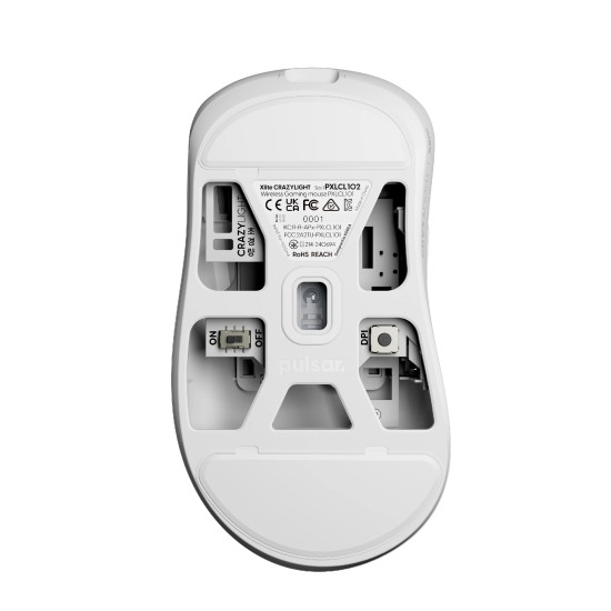 Pulsar професионална геймърска мишка Wireless Gaming Mouse Xlite CrazyLight Uyuni White