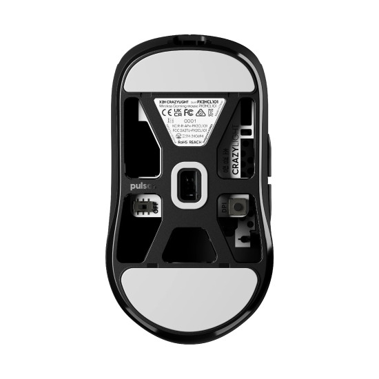 Pulsar професионална геймърска мишка Wireless Gaming Mouse X2H Crazylight Jet Black