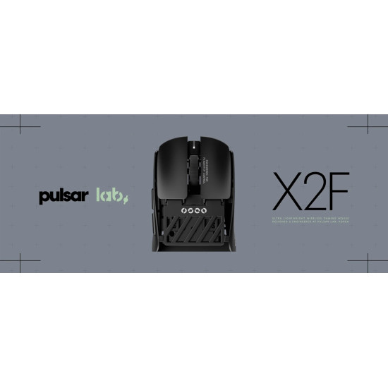 Pulsar професионална геймърска мишка Wireless Gaming Mouse X2F Black [Pulsar LAB] - 8K, Black