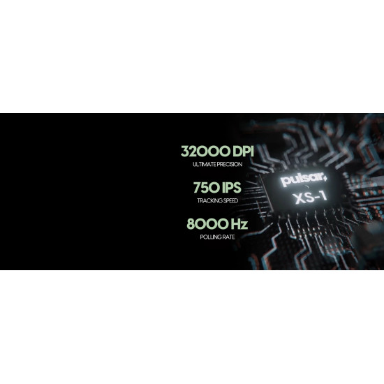 Pulsar професионална геймърска мишка Wireless Gaming Mouse X2F Black [Pulsar LAB] - 8K, Black