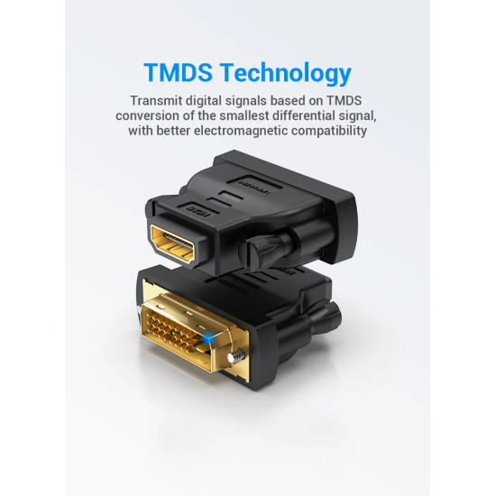 Vention Адаптер Adapter DVI M / HDMI F Gold plated - ECDB0