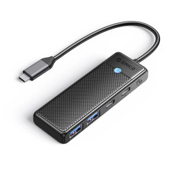 Orico хъб USB3.1 HUB Type-C - 2 x USB3.0, 2 x USB-C - PAPW2AC-C3-05-BK-EP
