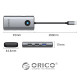 Orico докинг станция Docking Station Type-C - PW11-6P25R-GY-BP - HDMI, USB-A x 3, PD100W x 1, LAN (2.5Gbps)