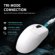 Ajazz професионална геймърска мишка AJ179 PRO - Wireless Gaming Mouse - 8K, Magnetic Charging Dock, White