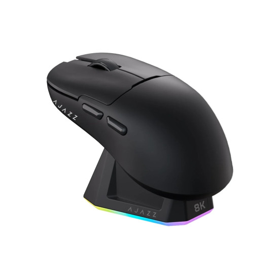 Ajazz професионална геймърска мишка AJ159 PRO - Wireless Gaming Mouse - 8K, Magnetic Charging Dock, Black