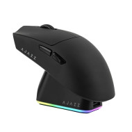 Ajazz професионална геймърска мишка AJ139P V3 MC - Wireless Gaming Mouse - 1K, Magnetic Charging Dock, Black