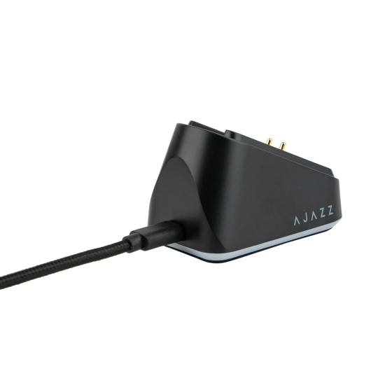 Ajazz професионална геймърска мишка AJ139P V3 MC - Wireless Gaming Mouse - 1K, Magnetic Charging Dock, Black