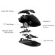 MCHOSE професионална геймърска мишка A7 V2 Ultra Black - Wireless Gaming Mouse - Dual 8K, Omron Mechanical