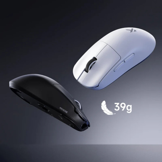 MCHOSE професионална геймърска мишка L7 Pro Black - Wireless Gaming Mouse - Dual 8K, Kailh Optical