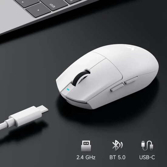 MCHOSE професионална геймърска мишка G3 V2 White - Wireless Gaming Mouse - 1K, Omron Mechanical