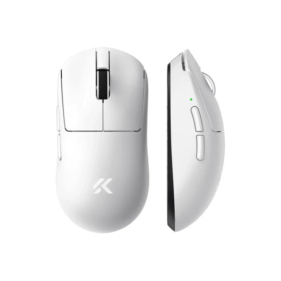 MCHOSE професионална геймърска мишка A7 V2 Ultra White - Wireless Gaming Mouse - Dual 8K, Omron Mechanical