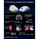 MCHOSE професионална геймърска мишка A7 V2 Ultra White - Wireless Gaming Mouse - Dual 8K, Omron Mechanical