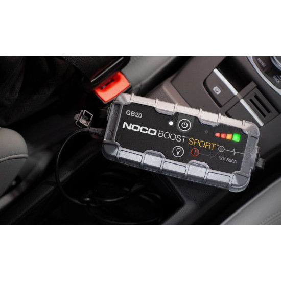 NOCO мултифункционален стартер за автомобил Jump Starter - BOOST SPORT ULTRASAFE GB20 - 500A, 12V