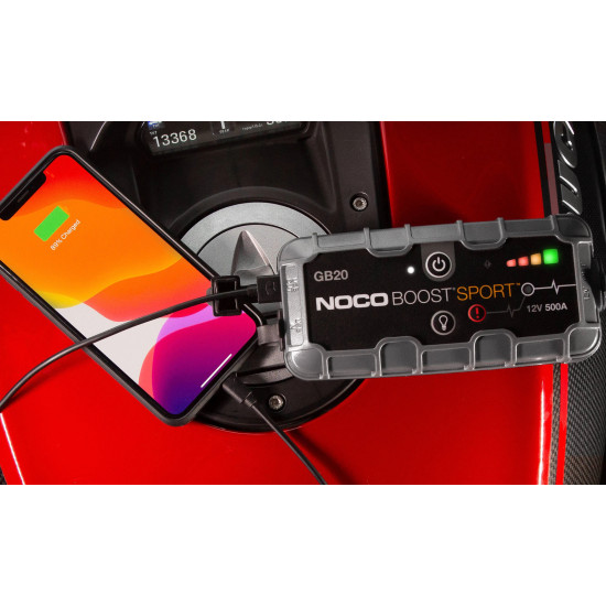 NOCO мултифункционален стартер за автомобил Jump Starter - BOOST SPORT ULTRASAFE GB20 - 500A, 12V