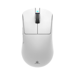 White Shark професионална геймърска мишка Wireless Gaming Mouse BORS - 12000dpi, 1000Hz, Bluetooth, White
