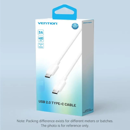 Vention Кабел USB 2.0 C M / USB-C M 1.0m White - TRCWF