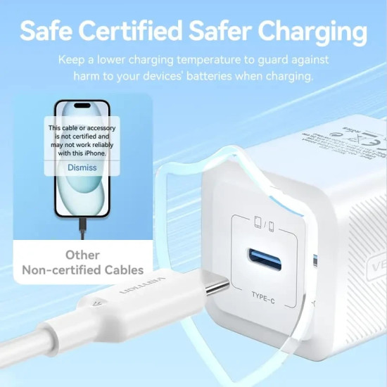 Vention Кабел USB 2.0 C M / USB-C M 1.0m Black - TRCBF