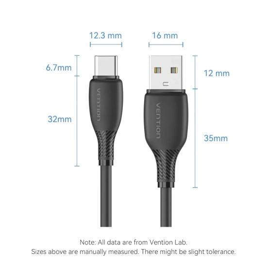 Vention Кабел USB 2.0 AM / USB-C M 0.25m - CTWWC