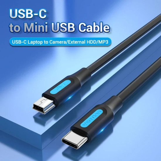 Vention Кабел USB 2.0 C M / Mini USB 5pin 0.5m - COWBD