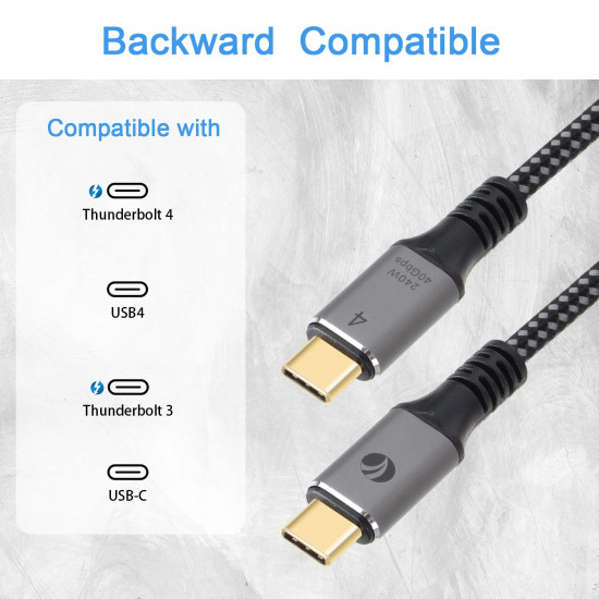 VCom кабел USB4.0 Type-C/Type-C 40Gbps, 240W - CU541M-1.2