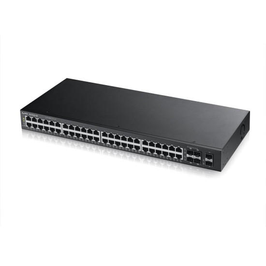 Суич ZYXEL GS1920-48, 44х GbE порта, 4х Combo порта SFP/RJ-45, управляем, за монтаж в шкаф Суич ZYXEL GS1920-48, 44х GbE порта, 4х Combo порта SFP/RJ-45, управляем, за монтаж в шкаф