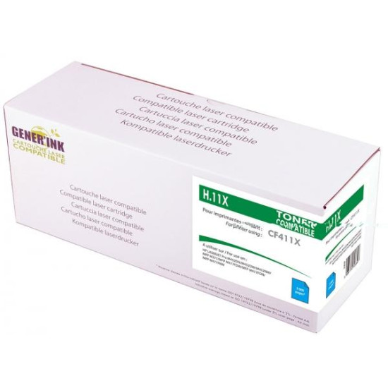 Toner Cartridge GENERINK CF411X, HP LJ PRO MFP M452/477, Cyan Toner Cartridge GENERINK CF411X, HP LJ PRO MFP M452/477, Cyan