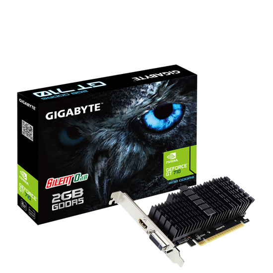 Graphic card Gigabyte GeForce GT 710 Silent 2GB GDDR5t Low Profile Graphic card Gigabyte GeForce GT 710 Silent 2GB GDDR5t Low Profile