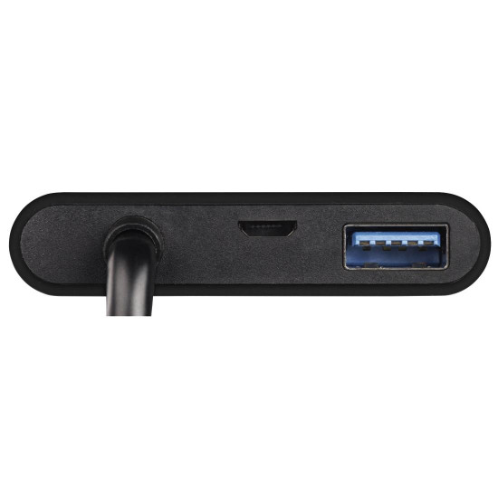 Адаптер HAMA 135729, 4 в 1, USB-C - 2 x USB 3.1, HDMI™, USB-C (данни), Черен