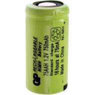 Акумулаторна батерия   NiMH 75AAH-B  2/3AA  1.2V 600mAh 1бр. GP BATTERIES Акумулаторна батерия   NiMH 75AAH-B  2/3AA  1.2V 600mAh 1бр. GP BATTERIES