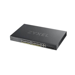 Switch Zyxel 24-Port Gigabit Ethernet Smart Managed PoE+ Switch with 375 Watt Budget and 4 Gigabit Combo Ports and Hybrid mode Switch Zyxel 24-Port Gigabit Ethernet Smart Managed PoE+ Switch with 375 Watt Budget and 4 Gigabit Combo Ports and Hybrid mode